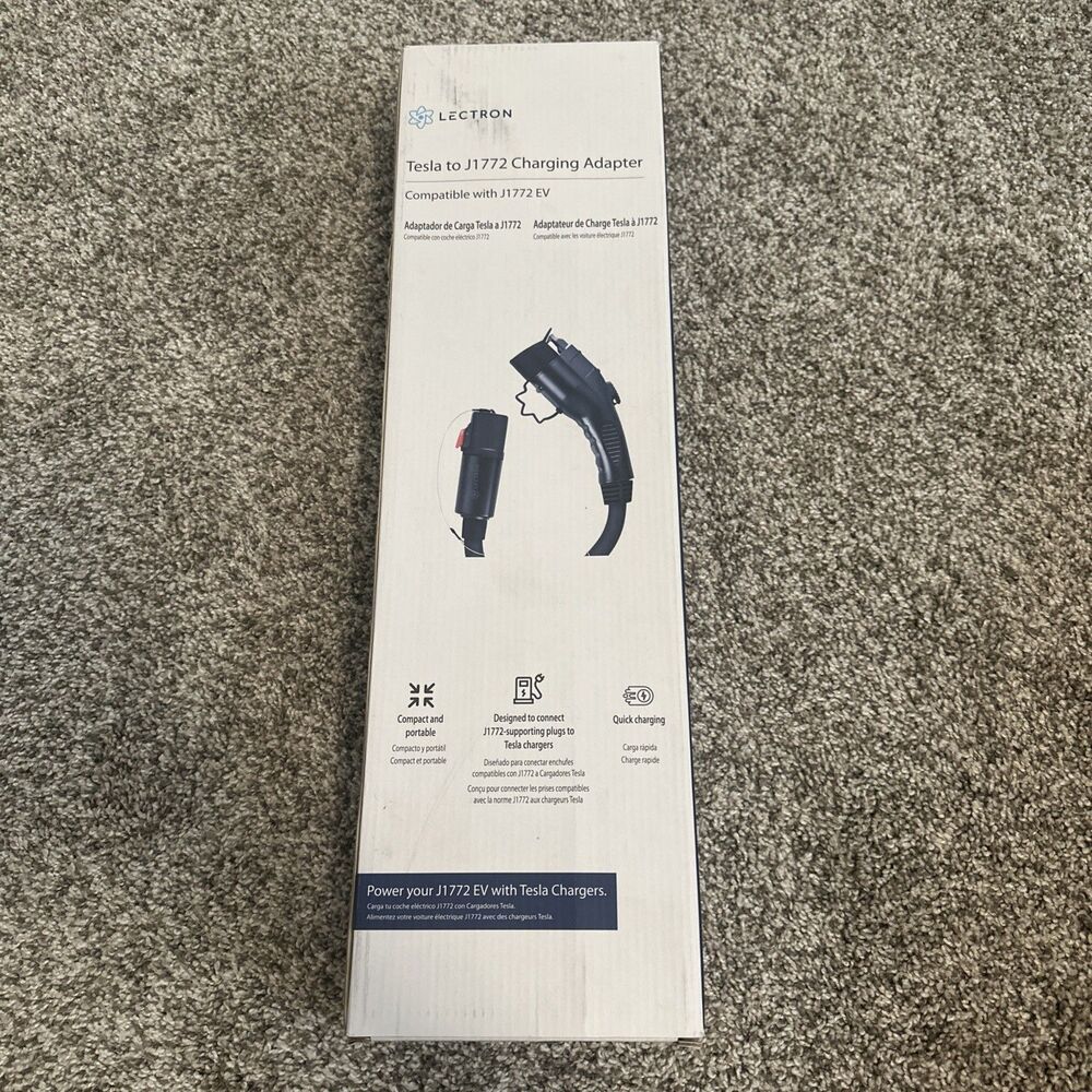 Lectron Tesla to J1772 Adapter - 40A 250V for EV Chargers Brand New